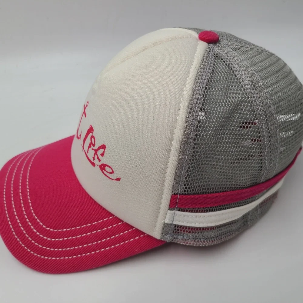 Women Salt Life Hat‎ Snapback Trucker Mesh Pink White Gray Anchor Beach Stripes